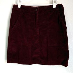 Maroon corduroy skirt